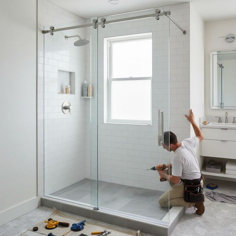 Glass Shower Door Installation in Conroe, TX